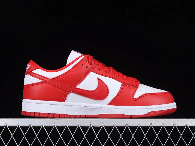 All categories Nk SB Dunk series Nk SB Dunk Low low-top sneakers M version pure original Nk Dunk Low SB "University Red" White and red Dunk series top layer low-top casual sports skateboard shoes CU1727-100